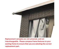 Augusta Gazebo Beige Replacement Riplock Canopy -Garden Oasis 810549366 61