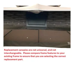 Augusta Gazebo Beige Replacement Riplock Canopy -Garden Oasis 810549366 71