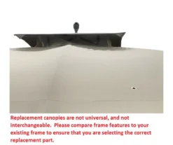 Augusta Gazebo Beige Replacement Riplock Canopy & Side Mosquito Netting Set -Garden Oasis 810549367 41