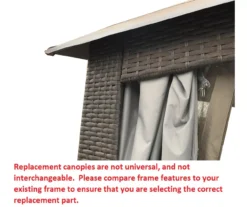 Augusta Gazebo Beige Replacement Riplock Canopy & Side Mosquito Netting Set -Garden Oasis 810549367 51