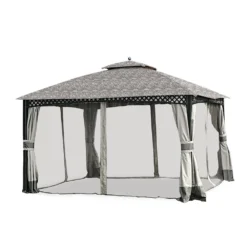 Windsor Dome Gazebo Beige Damask Replacement Canopy -Garden Oasis 810549379 3