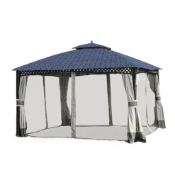 Windsor Dome Gazebo Midnight Blue Trellis Replacement Canopy -Garden Oasis 810549380 3
