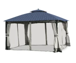 Windsor Dome Gazebo Midnight Blue Trellis Replacement Canopy -Garden Oasis 810549380 31
