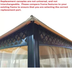 Windsor Dome Gazebo Palm Leaves Replacement Canopy -Garden Oasis 810549381 6