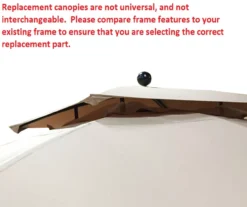 Windsor Dome Gazebo Canyon Stripe Replacement Canopy -Garden Oasis 810549382 41