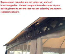 Windsor Dome Gazebo Canyon Stripe Replacement Canopy -Garden Oasis 810549382 71