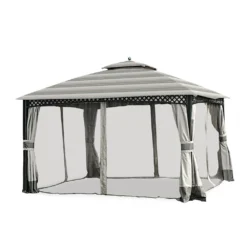Windsor Dome Gazebo Stone Stripe Replacement Canopy -Garden Oasis 810549383 3