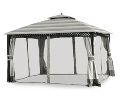 Windsor Dome Gazebo Stone Stripe Replacement Canopy -Garden Oasis 810549383 31