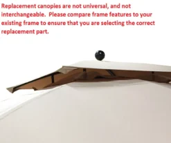 Windsor Dome Gazebo Stone Stripe Replacement Canopy -Garden Oasis 810549383 41