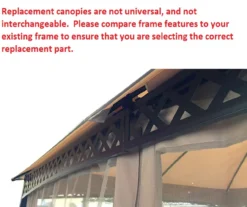 Windsor Dome Gazebo Stone Stripe Replacement Canopy -Garden Oasis 810549383 71