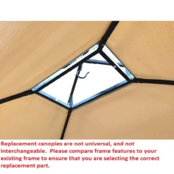 Windsor Grill Gazebo Beige Replacement Canopy -Garden Oasis 810549384 4