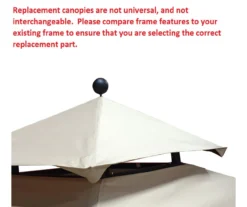 Windsor Grill Gazebo Beige Damask Replacement Canopy -Garden Oasis 810549390 71