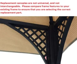 Windsor Grill Gazebo Midnight Blue Trellis Replacement Canopy -Garden Oasis 810549391 31