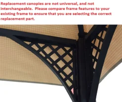 Windsor Grill Gazebo Palm Leaves Replacement Canopy -Garden Oasis 810549392 31