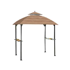 Windsor Grill Gazebo Canyon Stripe Replacement Canopy -Garden Oasis 810549393 8