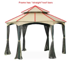 Southbay Gazebo Beige Replacement Canopy -Garden Oasis 810549395 41