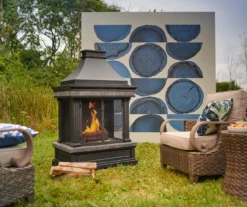 56.3" Eastlake Wood Burning Fireplace -Garden Oasis 810550372 9