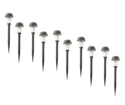 Black Solar 10-Piece Yard Stake Set -Garden Oasis 810550551 2