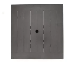 Autumn Cove Brown Wood Look Square Steel Patio Dining Table -Garden Oasis 810553658 3 1