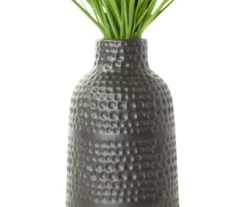 26" Tall Grass In Black Carved Circle Vase -Garden Oasis 810553841 1