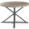 Sandpointe Neutral Steel Round Patio Dining Table -Garden Oasis 810554377