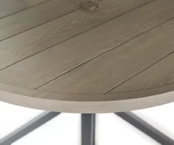 Sandpointe Neutral Steel Round Patio Dining Table -Garden Oasis 810554377 2