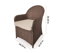 Broyhill Autumn Cove All-Weather Wicker Cushioned Patio Captain's Dining Chair -Garden Oasis 810554526 99 1