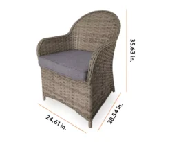 Broyhill Autumn Cove All-Weather Wicker Cushioned Patio Captain's Dining Chair -Garden Oasis 810554527 99 2