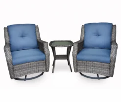 Real Living Rockbridge 3-Piece Cushioned Patio Glider & Side Table Set -Garden Oasis 810555286