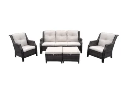 Real Living Rockbridge All-Weather Wicker Cushioned Patio Sofa & Ottoman Set -Garden Oasis 810555287 810555288 1