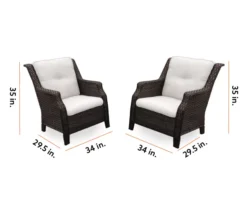 Real Living Rockbridge All-Weather Wicker Cushioned Patio Chairs, 2-Pack -Garden Oasis 810555288 1