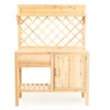 Wood Lattice Back Garden Potting Bench -Garden Oasis 810555901