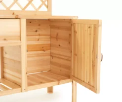 Wood Lattice Back Garden Potting Bench -Garden Oasis 810555901 3