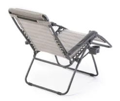 Gray Sling Fabric Gravity Lounger Chair -Garden Oasis 810556793 2