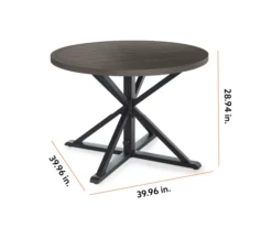 Sandpointe Dark Brown Steel Round Patio Dining Table -Garden Oasis 810557038 99 2