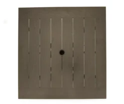 Autumn Cove Light Brown Wood Look Square Steel Patio Dining Table -Garden Oasis 810557039 3 1