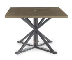 Broyhill Autumn Cove Wood Look Square Steel Patio Dining Table -Garden Oasis 810557039 4