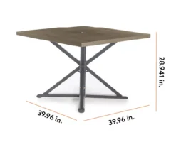 Broyhill Autumn Cove Wood Look Square Steel Patio Dining Table -Garden Oasis 810557039 99 2