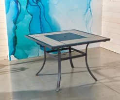 Rome Wood Look Tile Patio Dining Table -Garden Oasis 810557270 9