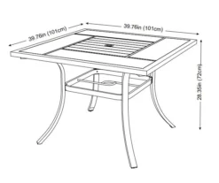 Rome Wood Look Tile Patio Dining Table -Garden Oasis 810557270 X0 1