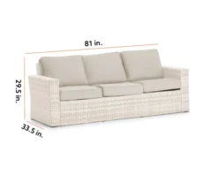 Broyhill Eagle Brooke All-Weather Wicker Cushioned Patio Sofa -Garden Oasis 810557274 1