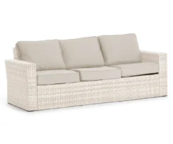 Broyhill Eagle Brooke All-Weather Wicker Cushioned Patio Sofa -Garden Oasis 810557274