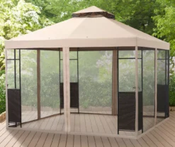 10' X 10' Kennecott All-Weather Wicker Soft Top Gazebo -Garden Oasis 810559755 3