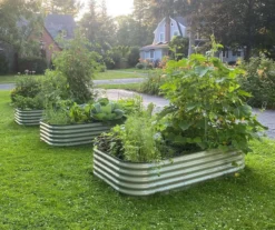 17" Olive Green 9-in-1 Modular Metal Raised Garden Bed -Garden Oasis 810559861 3