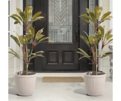 Glitzhome 15.5" Fluted Plastic Planters, 2-Pack -Garden Oasis 810565985 2