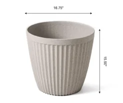 Glitzhome 15.5" Fluted Plastic Planters, 2-Pack -Garden Oasis 810565985 5