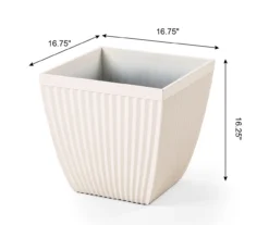 Glitzhome 16.25" Fluted Plastic Planters, 2-Pack -Garden Oasis 810565986 5