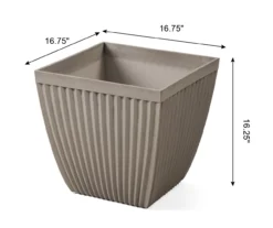 Glitzhome 16.25" Fluted Plastic Planters, 2-Pack -Garden Oasis 810565987 5