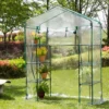 76.75" PVC & Metal 6-Shelf Walk-In Greenhouse -Garden Oasis 810565993 1