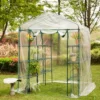 84.25" PVC & Metal 6-Shelf Walk-In Greenhouse -Garden Oasis 810565994 1